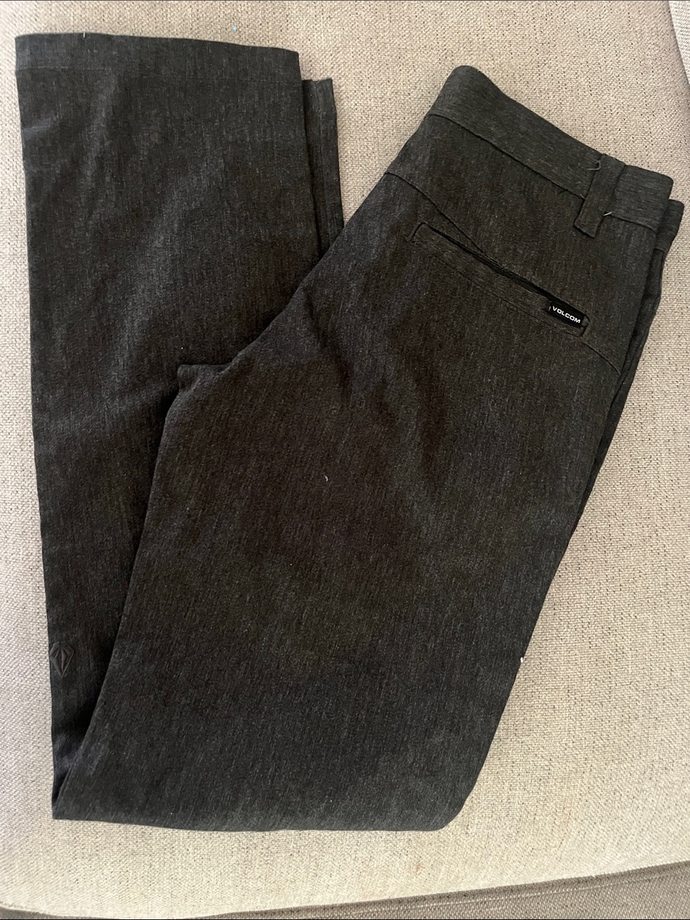 Volcom Men's Charcoal Gray Chinos